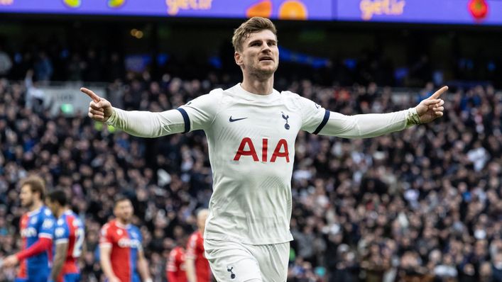 Timo Werner opened his account for Tottenham against Crystal Palace