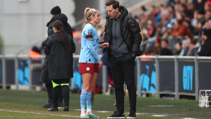 Steph Houghton has praised Manchester City manager Gareth Taylor