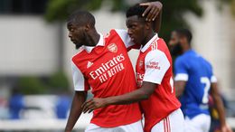 Eddie Nketiah netted a hat-trick in Arsenal's pre-season victory over Ipswich