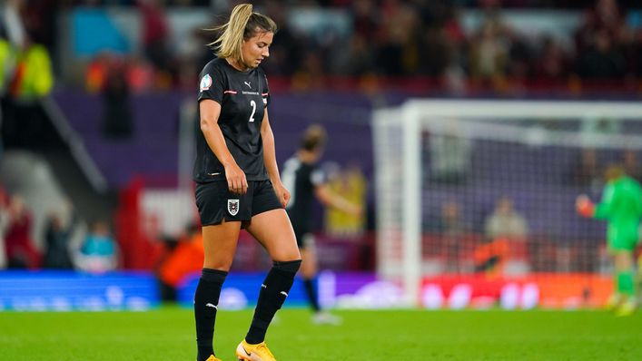 Dejected Austria star Marina Georgieva could not hide her disappointment at full-time