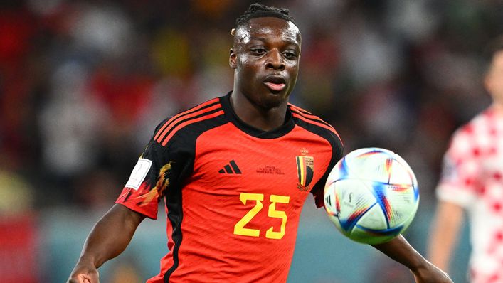 Jeremy Doku played for Belgium at the 2022 World Cup