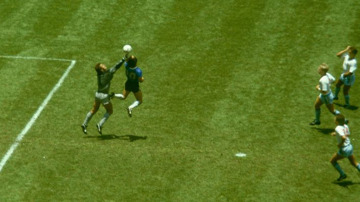 Diego Maradona scored a controversial goal in 1986
