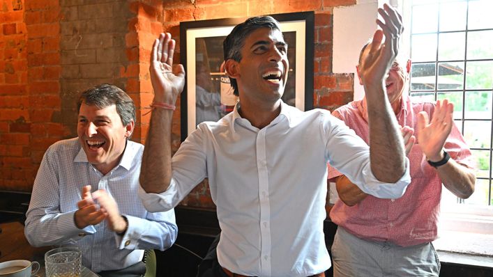 Rishi Sunak watched the Euro 2022 final at a pub in Salisbury before he want on to become PM