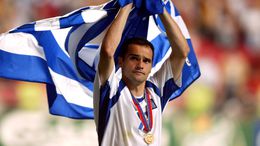 Mihalis Kapsis basks in the glory of Greece's surprise Euro 2004 success
