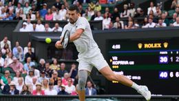 Novak Djokovic is a seven-time champion at Wimbledon but faces a tough test against Holger Rune on Monday