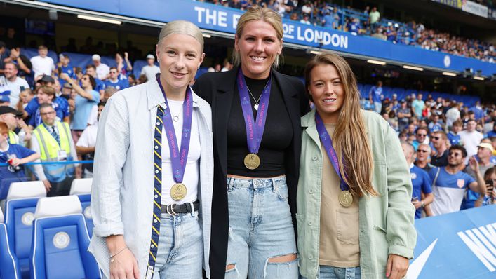 Chelsea trio Bethany England, Millie Bright and Fran Kirby all tasted glory with the Lionesses this summer