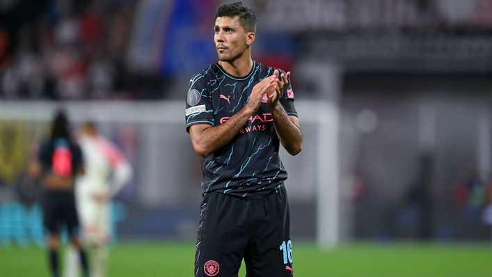 Rodri will serve the final match of his three-game domestic ban on Sunday