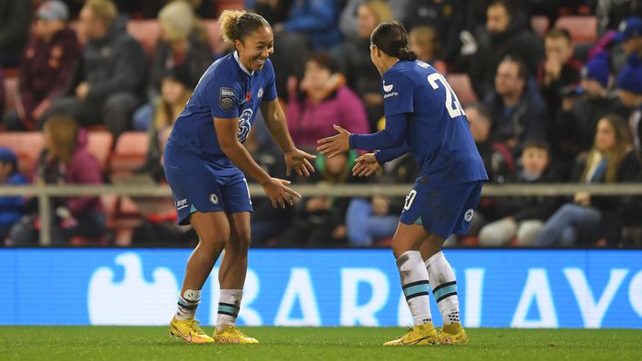 Lauren James and Sam Kerr both scored as Chelsea beat Manchester United 3-1