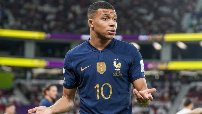 Kylian Mbappe has scored five times for France at the World Cup in 2022