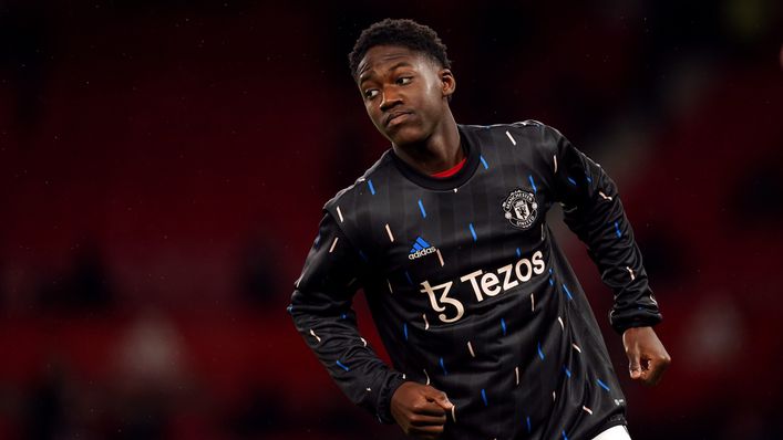 Kobbie Mainoo, 17, has been involved in Manchester United's first team in recent weeks