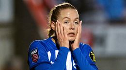 Guro Bergsvand and her Brighton team-mates suffered penalty shootout heartbreak last night