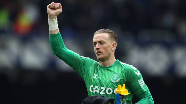 Jordan Pickford's excellent recent performances have helped keep Everton's survival hopes alive