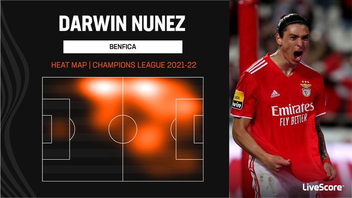 Though a centre forward, Darwin Nunez likes to drift to the left and exploit wide areas