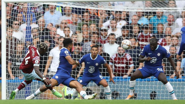 Maxwel Cornet fires home late on against Chelsea before the equaliser was ruled out