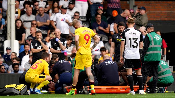 Chris Basham was stretched off after a horrific injury against Fulham