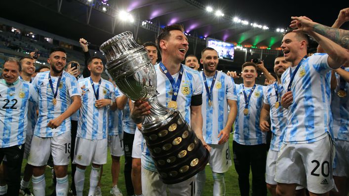 Lionel Messi finally got to hold the Copa America trophy in 2021