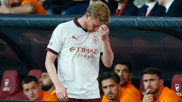 Kevin De Bruyne has only made one Premier League appearance this season