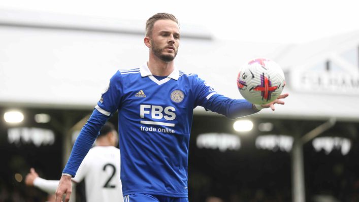 James Maddison scored a penalty in Leicester's 5-3 loss at Fulham