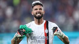 Olivier Giroud proved to be a safe pair of hands in goal for AC Milan
