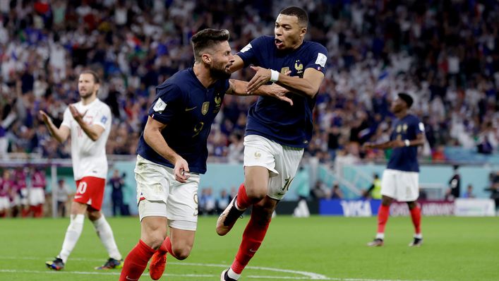 Olivier Giroud and Kylian Mbappe are two of France's major threats
