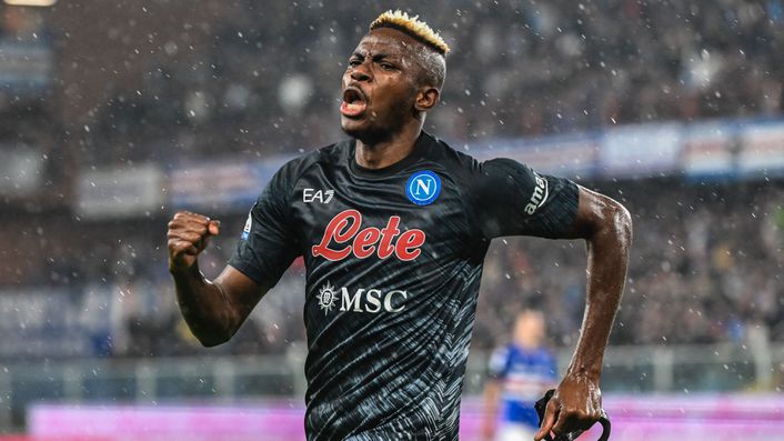 Victor Osimhen netted his 10th league goal of the campaign in Napoli's 2-0 victory at Sampdoria