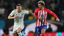 Antoine Griezmann's goal was one of eight in a crazy Madrid derby