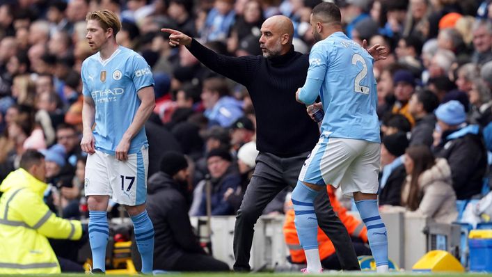 Pep Guardiola opted to change his side early in the second half