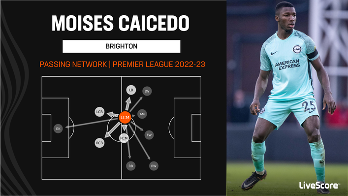 Moises Caicedo is a key cog in Brighton's engine room