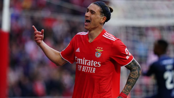 Benfica No9 Darwin Nunez has been heavily linked with a summer switch to Liverpool