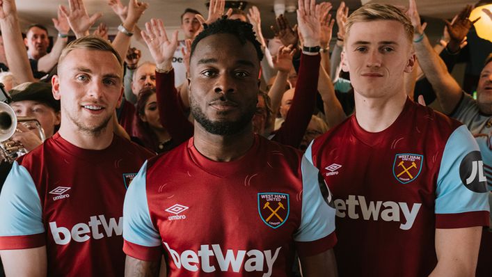 West Ham will wear their new home kit in next season's Europa League