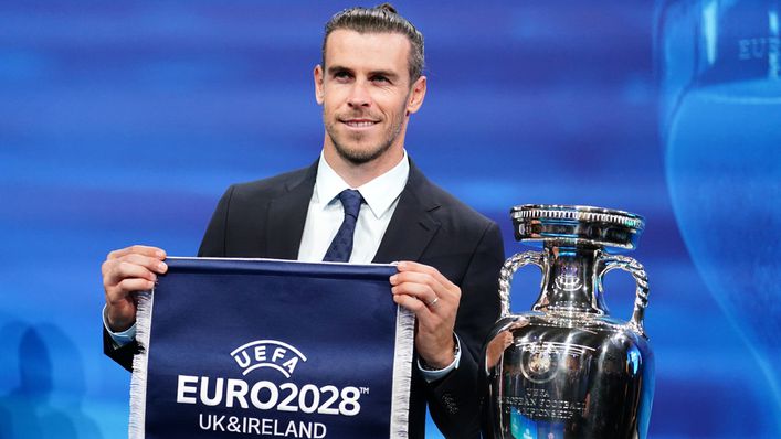 Gareth Bale helped the UK and Ireland's Euro 2028 bid