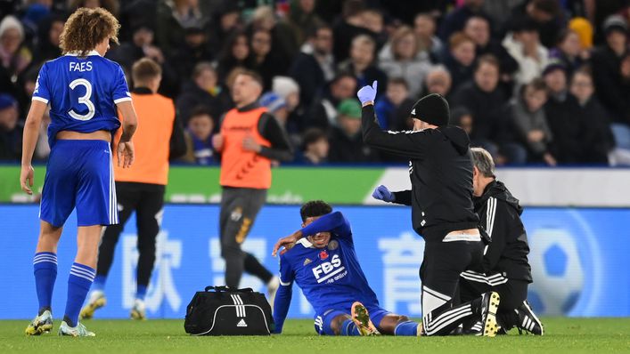 James Justin ruptured his Achilles' in Leicester's victory over Newport