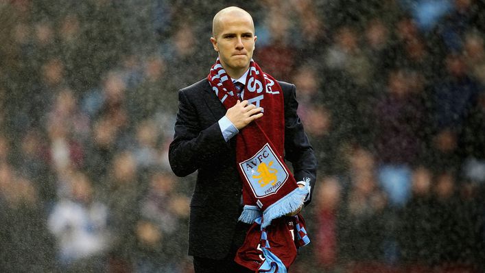 Michael Bradley salutes Villa Park ahead of making three substitute appearances for Aston Villa