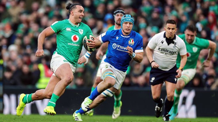 Ireland winger James Lowe was awarded Player of the Match for his performance against Italy