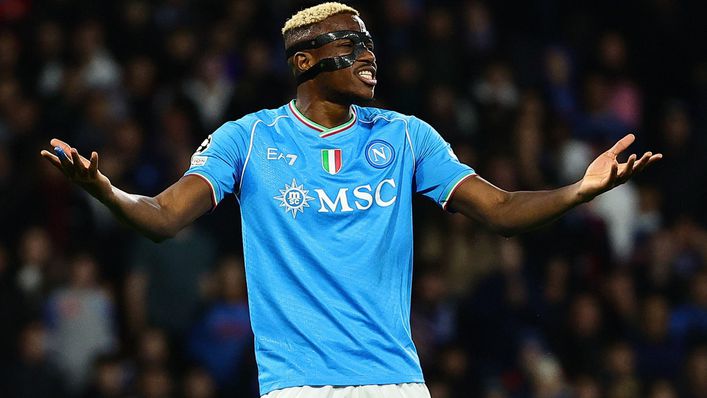 Nigerian striker Victor Osimhen was on the scoresheet in Napoli's home first leg against Barcelona.