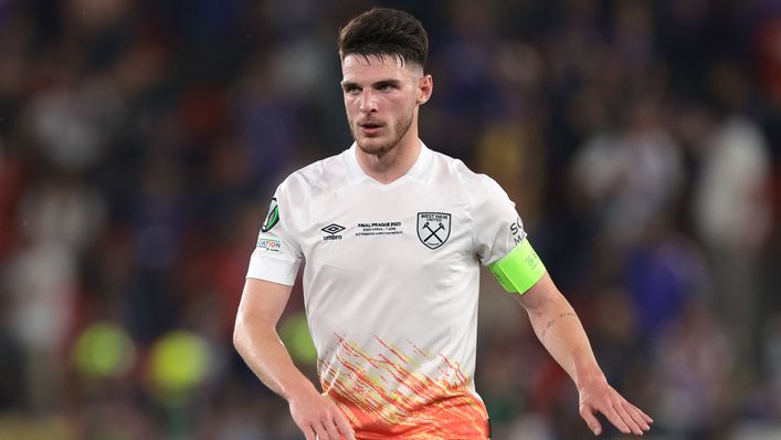 Declan Rice captained West Ham to Europa Conference League glory last term