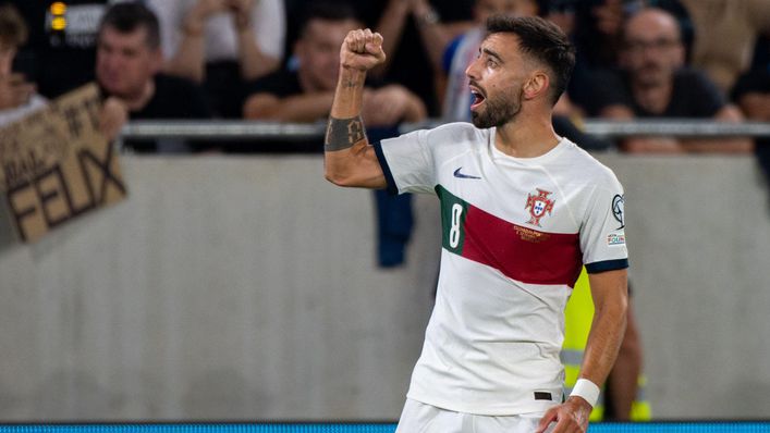 Bruno Fernandes has scored three goals in his last three games for Portugal