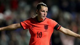 Ella Toone celebrates England's third goal of the night