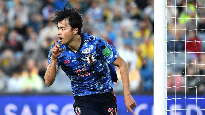 Kaoru Mitoma scored twice against Australia in March to seal Japan's World Cup place