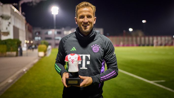 Harry Kane was named Bayern Munich's Player of the Month for October