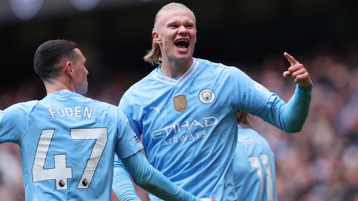 Erling Haaland bagged both goals in Manchester City's 2-0 win over Everton