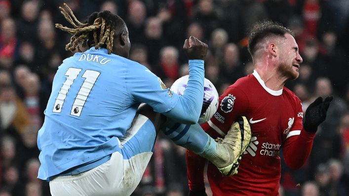 Liverpool thought they should have been given a penalty in the dying seconds against Manchester City