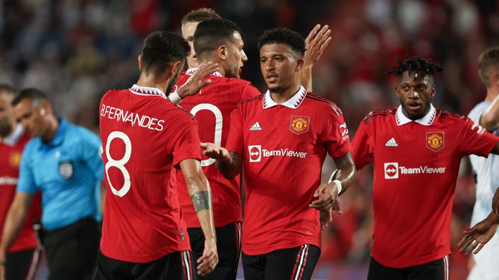 Jadon Sancho and Fred were on target in Manchester United's comprehensive victory