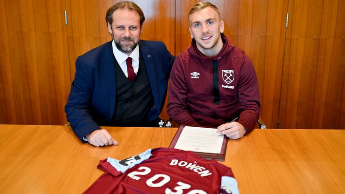 Jarrod Bowen recently signed a seven-year deal with West Ham