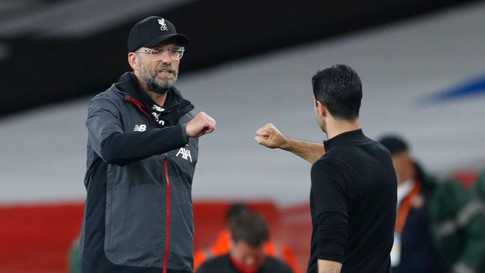 Jurgen Klopp and Mikel Arteta renew acquaintances tonight