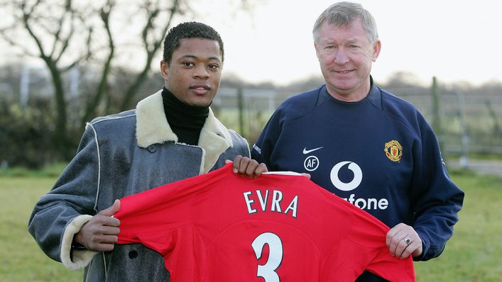Patrice Evra's Manchester United debut did not run smoothly