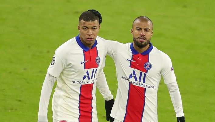 Kylian Mbappe (left) and PSG will look to book their spot in the Champions League semi-finals tonight