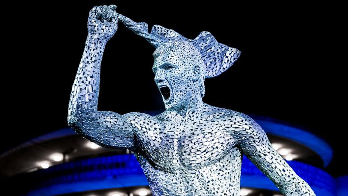 A statue of Sergio Aguero now features outside the Etihad Stadium