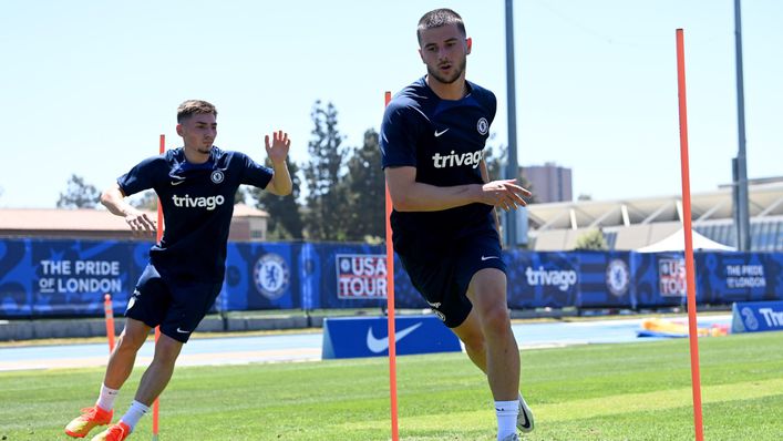 Mason Mount is working hard with his Chelsea team-mates in America