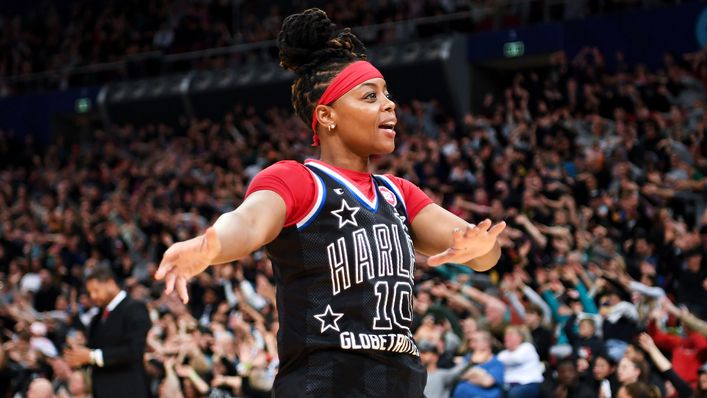 Torch George is the 16th female Harlem Globetrotter in the team's 98-year history